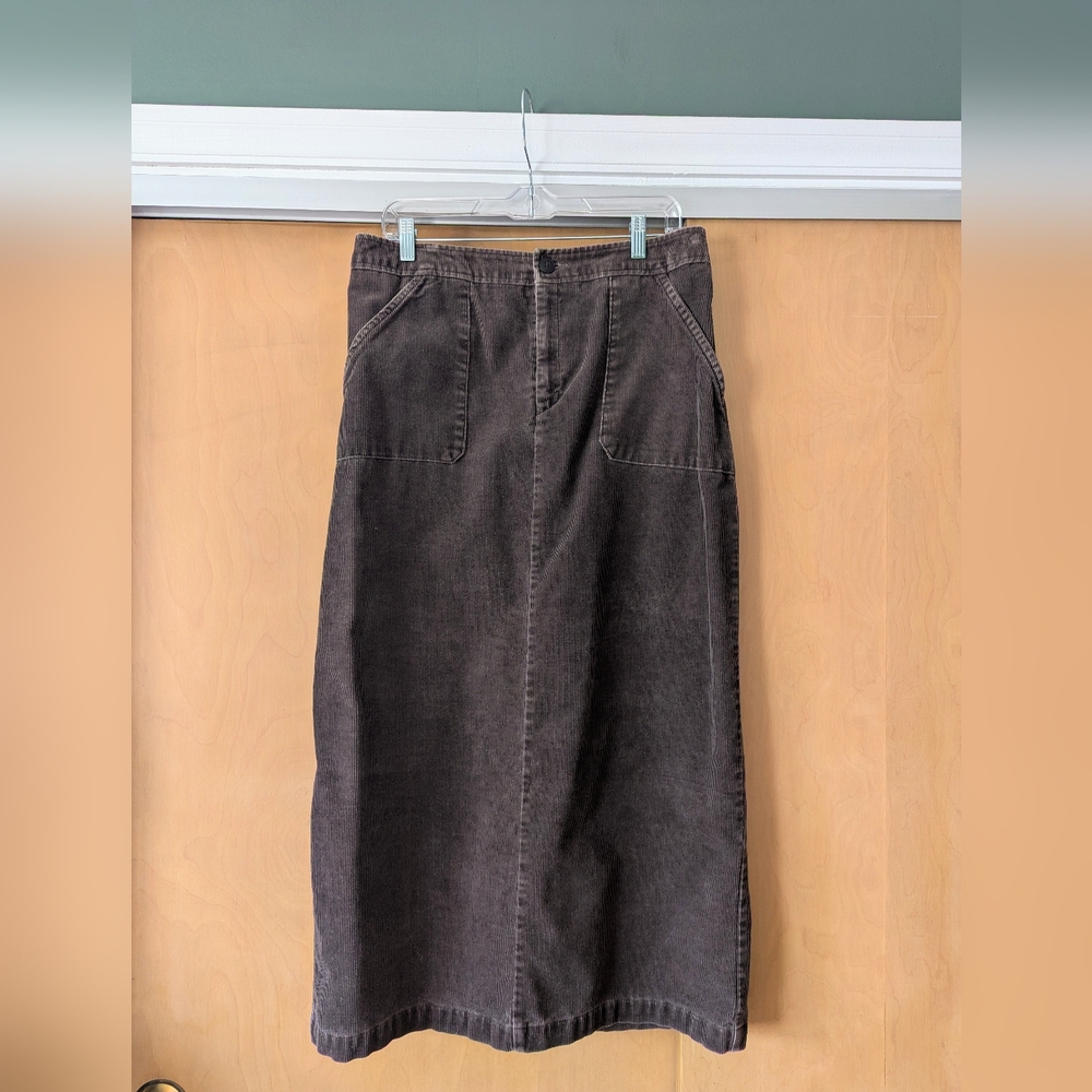 Y2K vintage corduroy maxi skirt